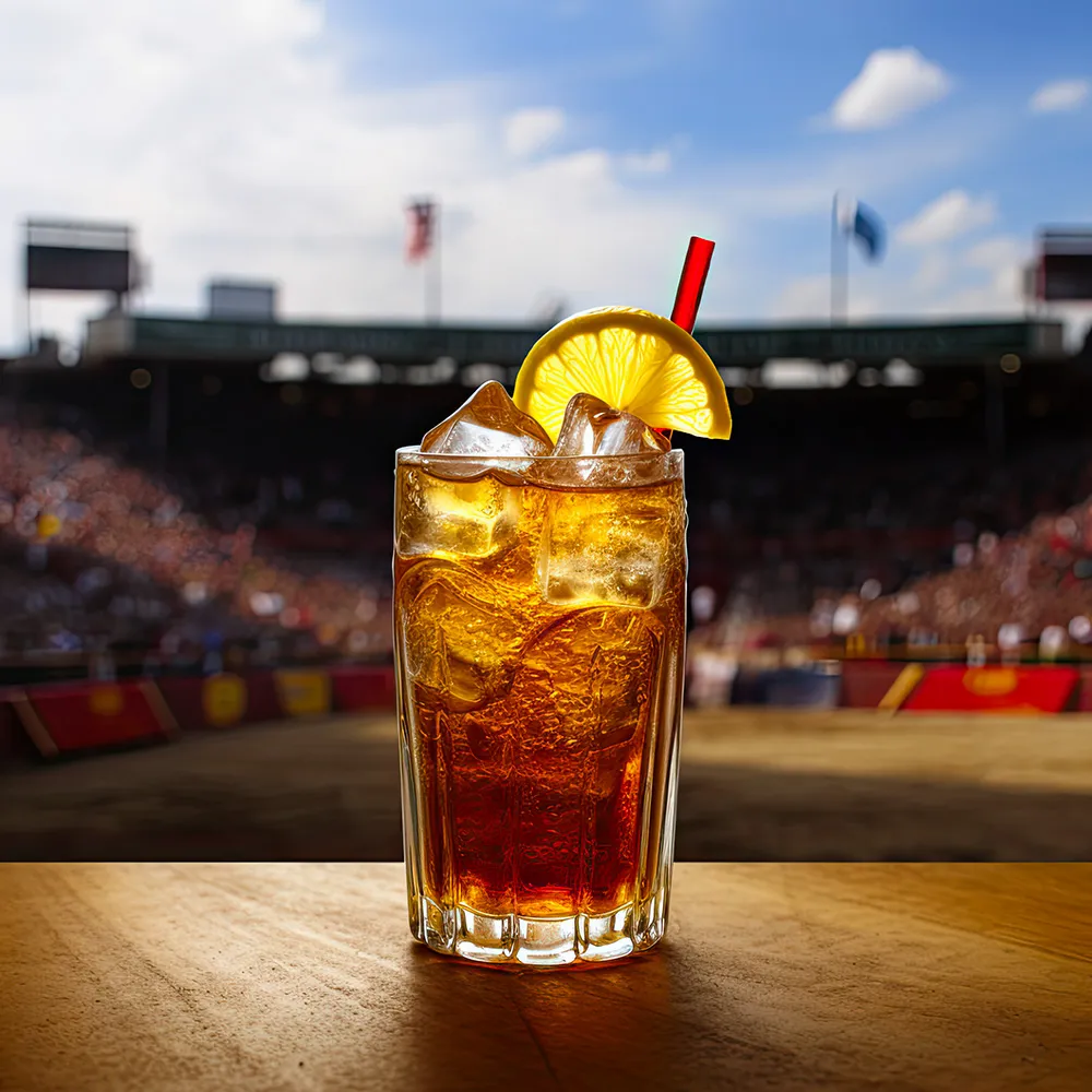 stampede tea cocktail filled in a glass
