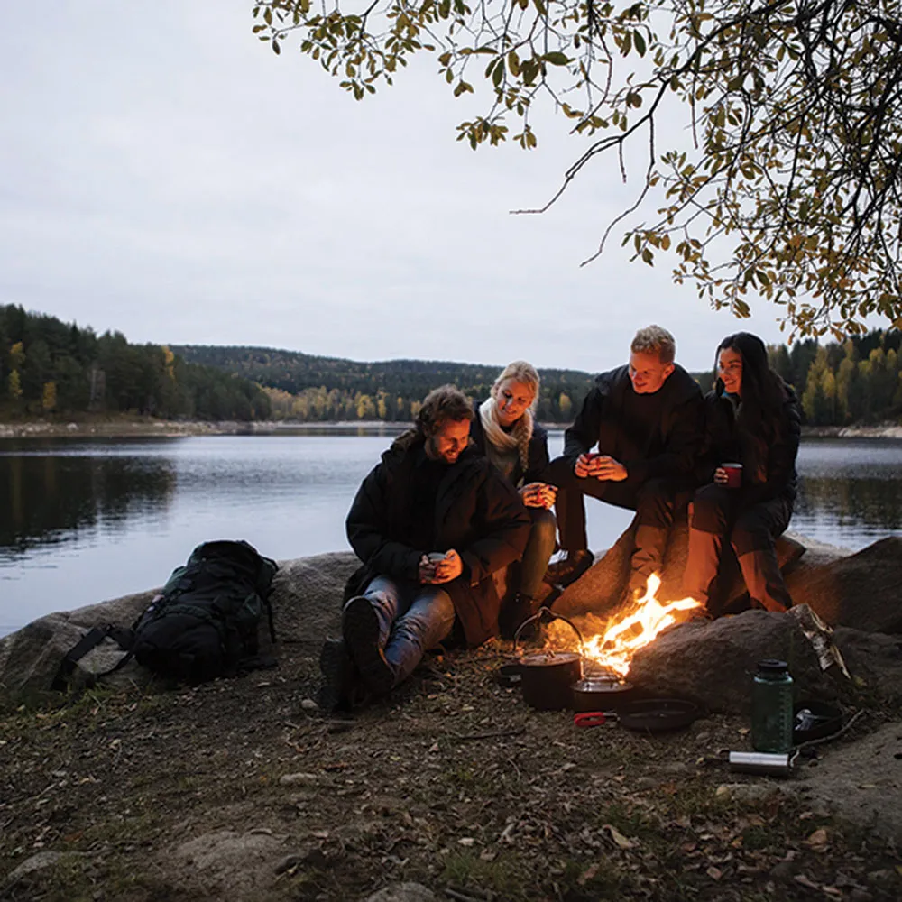 Campfire Friends Lake Forest Sunset Alberta